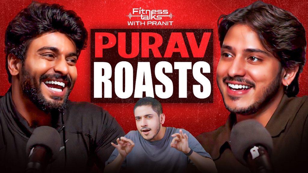YouTube Thumbnail Final High CTR Design - Purav Roasts Fitness Talks with Pranit